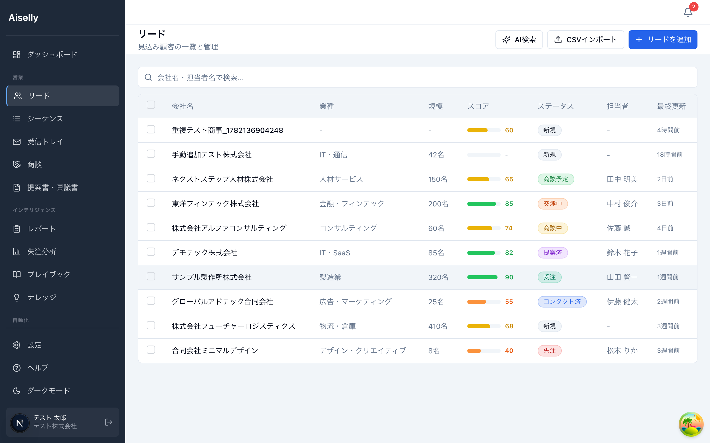 リード管理